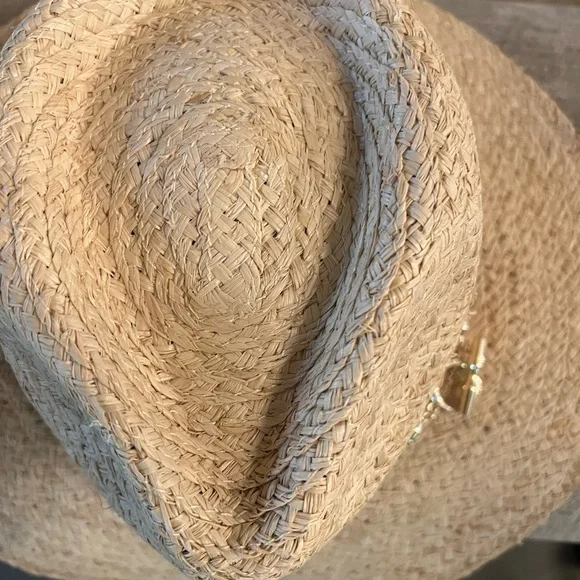 🆕 Lauren Ralph Lauren Raffia Rope Fedora Hat - Picture 11 of 17